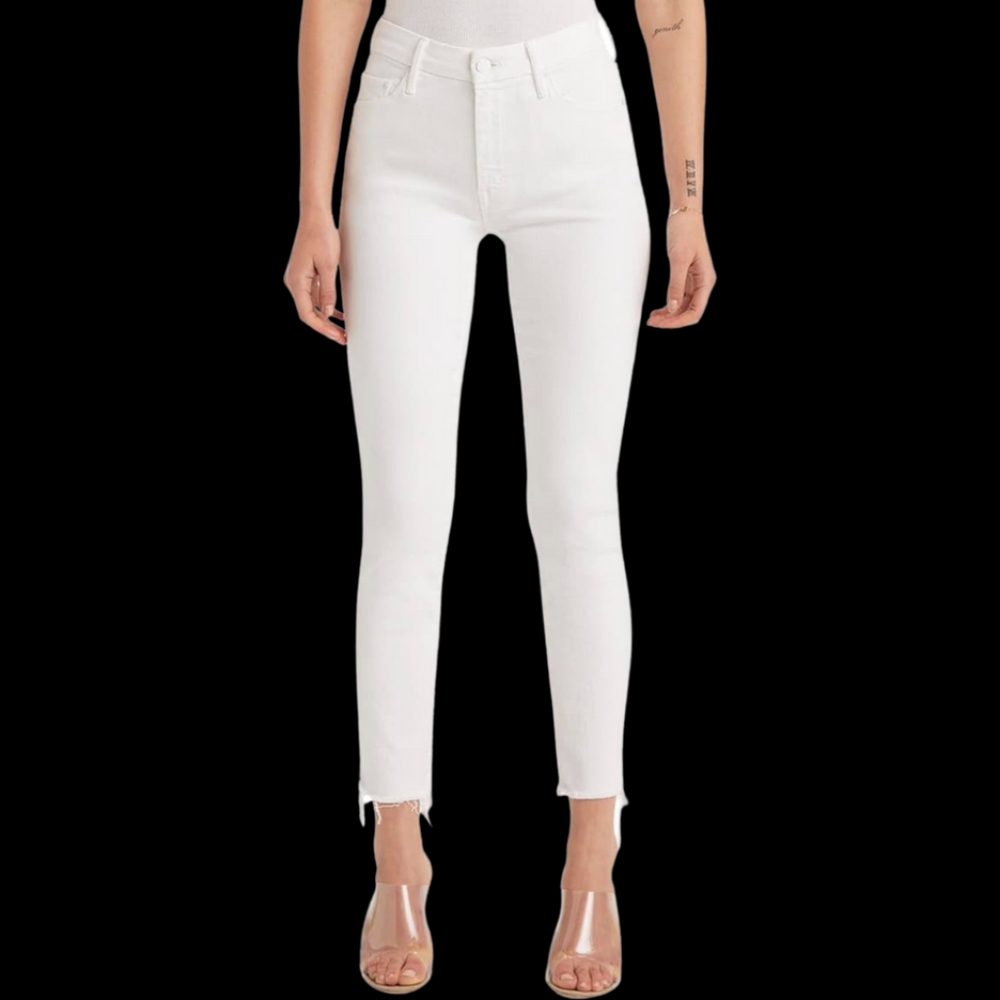 Like New MOTHER DENIM HIGH WAISTED LOOKER FRAY IN FAIREST OF THEM ALL $198.00